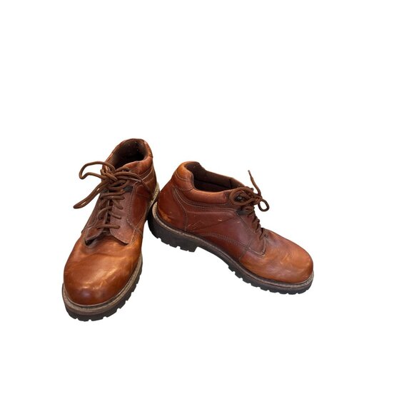 RJ Colt mens brown leather ankle moto boots sz 12M SKU 9869